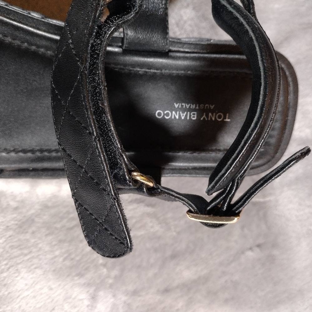 Tony Bianco Zahara Platform Sandals Womens Size  7 Black - Picture 6 of 6